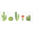 thumbnail image 3 of Atelier B Art Studio 14x7 Black Modern Framed Museum Art Print Titled - Watercolor Small Cactus Set, 3 of 5