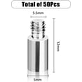 thumbnail image 2 of 50Pcs Scrapbook Extension Screws Photo Albums Extension Post Replacements 12x5mm Binding Screws Platinum Extention, 2 of 7