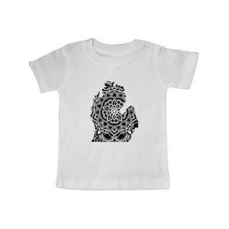 

Inktastic Michigan Silhouette Mandala Gift Baby Boy or Baby Girl T-Shirt