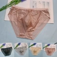 thumbnail image 4 of Men Lingerie Seamless See-through Briefs Pouch Underpants Underwear, 4 of 9