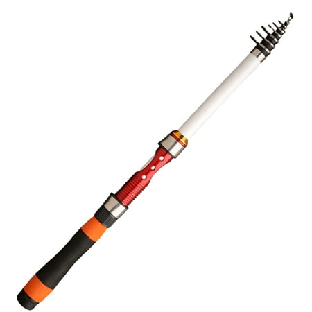 LADAEN Telescopic Rock Fishing Rod Portable Sea Spinning Pole Extendable Fishing Tools 1.8M