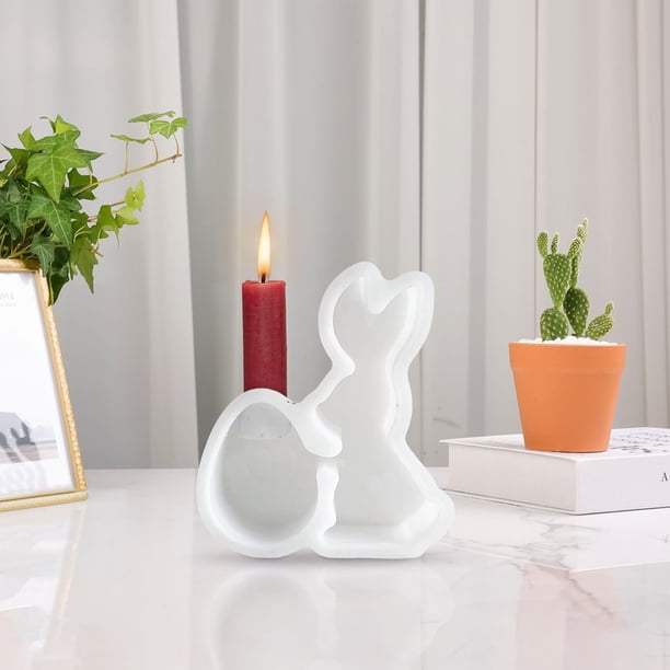 Molde para Portavelas de Pascua | Molde de silicona para velas perfumadas de aromaterapia | Diseño de gotero de yeso duradero | Suministros de manualidades DIY para velas caseras | Reutilizable |