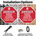 thumbnail image 3 of Danger Chemical Storage Authorize Octagon Sign Weather Resistant Made in the USA, 3 of 6