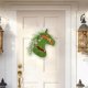 thumbnail image 4 of Guirnalda navideña creativa con forma de cabeza de caballo verde, adorno colgante para puerta de entrada de casa, guirnalda para exteriores, 4 of 5