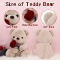 thumbnail image 3 of Ositos de peluche con rosa, oso de San Valentín de 9 pulgadas, regalo del día de San Valentín para novia o regalo para niños en vacaciones, noche romántica, oso de peluche Kawaii, aniversario, 3 of 3