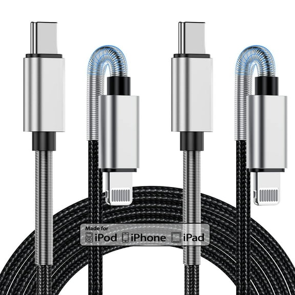 2Pack 10FT iPhone Fast Charger Cable,[MFi Certified] Long USB C to L Cable,Fast Charging iPhone Charger Cord for Apple iPhone 14/14 Pro Max/13 Mini/12/11/XS/XR/8/7Plus,iPad Case