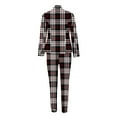 thumbnail image 5 of Winter Saving! Yievot Women's Lounge Set Long Sleeve Fashion Plaid Printed Elegant Beauty Women 2 Piece Set Clothes 2024 fashion matching sets women clothing on clearance, 5 of 5