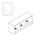 thumbnail image 4 of Wright Home Casier de Rangement Empilable en Bois 3 Bacs Finition Blanche, 4 of 4