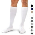 thumbnail image 2 of Core-Spun by Therafirm 15-20mmHg Moderate Support Compression Socks - White, Large Short, 2 of 7
