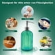 thumbnail image 3 of Juego de 2 dispensadores de jabón de vidrio, dispensadores de jabón líquido de 400 ml con bomba, dispensadores de loción y jabón rellenables para cocina, baño, lavadero, hotel (verde), 3 of 5