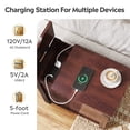 thumbnail image 5 of GALAXHERO End Table with Charging Station Narrow Side Table with Storage Night Stand with USB Ports and Outlets Small Wooden Cabinet for Living Room and Bedroom Espresso, 5 of 8
