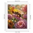 thumbnail image 2 of Paint By Numbers Kit for Adults Beginner - Bee on Pink Flower Garden Blossom DIY Canvas Painting Kits for Adults, Frameless Paint By Number for Adults for Home Wall Decor 16x20 Inch, 2 of 7