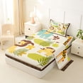 thumbnail image 2 of Erosebridal Kawaii Lion Kids Twin Sheet Sets, Jungle Wildlife Bedding, 3pcs, 2 of 5
