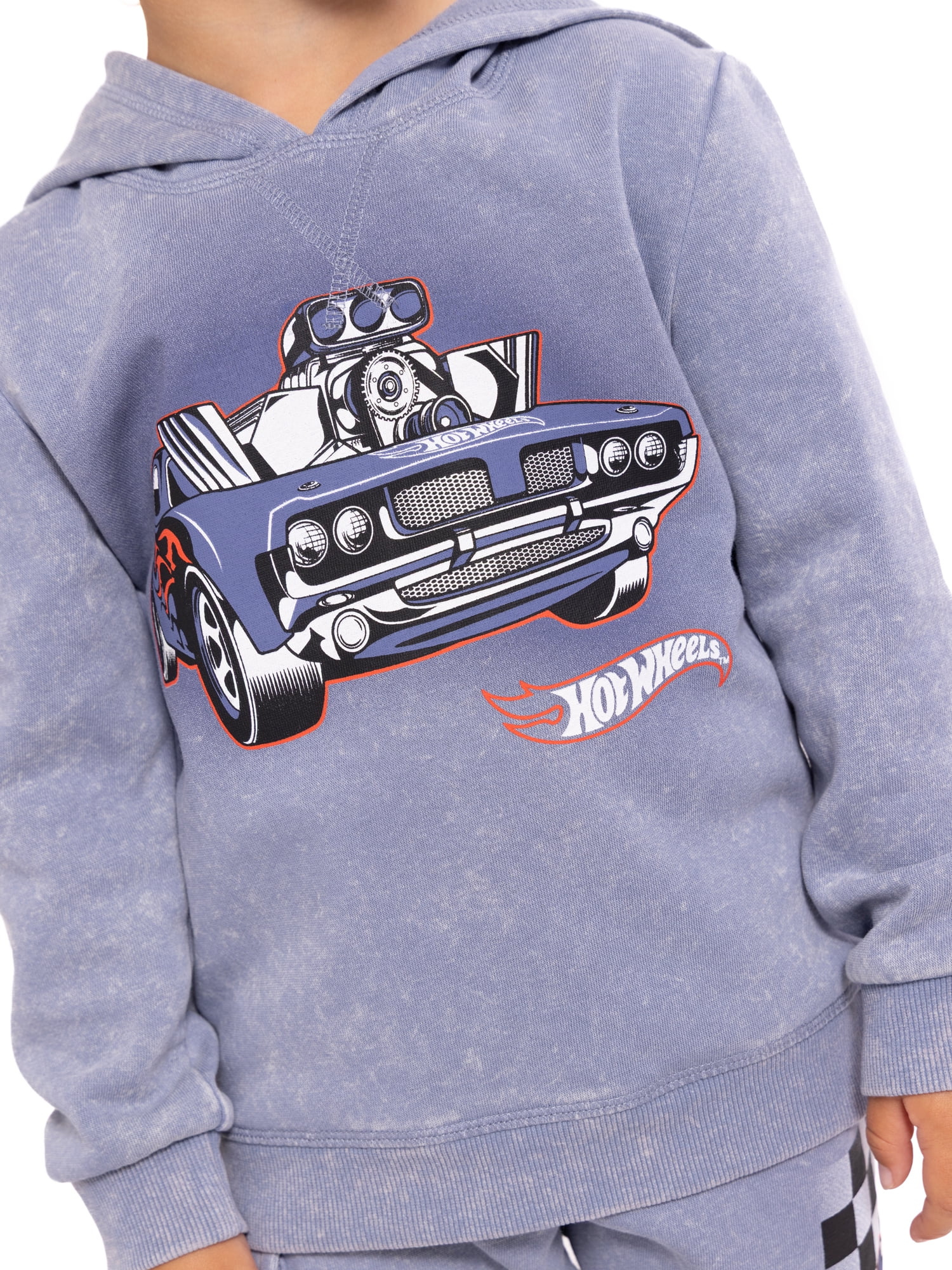 Hot Wheels Toddler Boys Hooded Graphic Sweatshirt and Jogger Pants Set, 2-Piece, Sizes 12M-5T