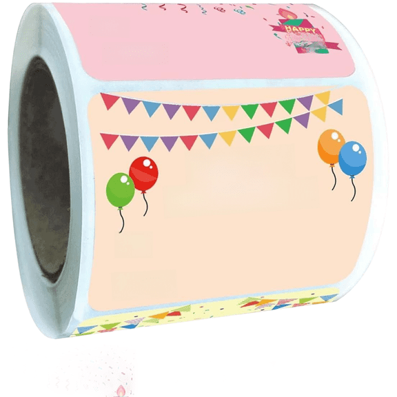 Happy Birthday Self Stickers 200 Pcs Labels for Present Wrapping and Parties