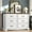White, variant on FANRAL Farmhouse 6 Drawer Dresser,Rustic Dresser for Bedroom,Chest of Drawers with Metal Handle,Wooden Dressers for Closet,White Dresser