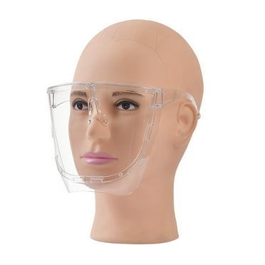Safety Face Shield Full Face Mask Reusable Transparent Protective Wrap-Around Face Shield Protection against Splash Fluid Splatter Droplets