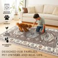 thumbnail image 5 of My Magic Carpet 3'x5' Machine Washable Non-Slip Kitchen Entryway Area Rug - Shary Coffee Brown, 5 of 6