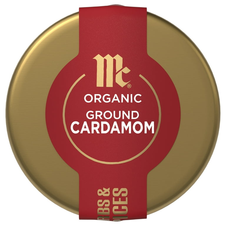 McCormick Gourmet, Organic Ground Cardamom, 1.75 oz Bottle, Glass