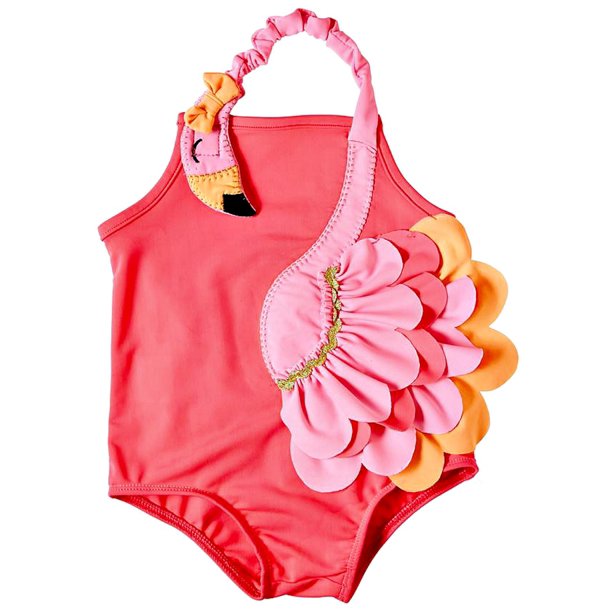 In Fashion Kids Baby Girls Flamingo One Piece Swimsuit 12 18 Months Walmart Com Walmart Com