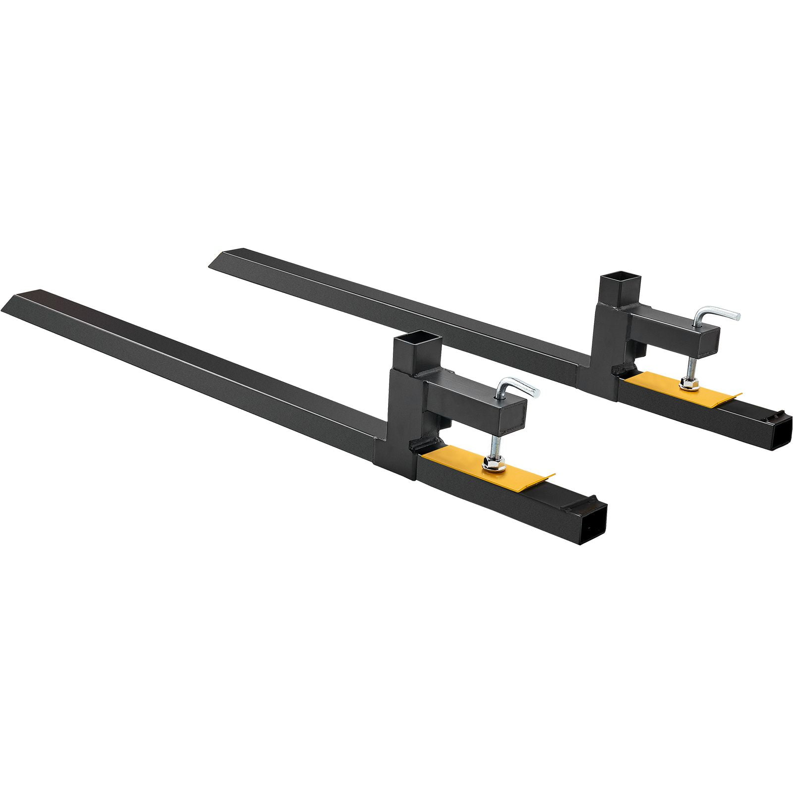 Clamp on Pallet Forks 2000 lbs Capacity 60 in Tractor Bucket Forks Heavy Duty Front Loader Attachment Farm for Indoor Outdoor Lighting