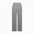 thumbnail image 5 of kpoplk Girls Oversized Wide Leg Sweatpants Drawstring Kids Baggy Straight Leg Track Pants Casual Plain Pockets Joggers(Grey,5-6 Y), 5 of 5