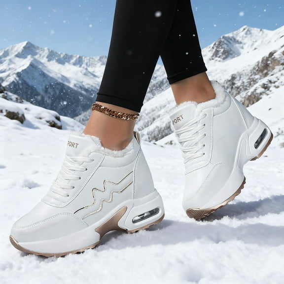 Women's Winter Snow Boots Lightweight Warm Faux Fur Lined Mid-Calf Booties