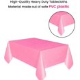 thumbnail image 3 of 54" x 72" Rectangle Disposable Plastic Table Covers Wipe Clean Party Table Cloth Covers (Hot Pink), 3 of 7