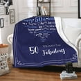 thumbnail image 2 of 50th Birthday Gifts for Women/Men 1973, Happy 50th Birthday Gift Blanket 60’’x50’’, Best Gifts for 50th Birthday, 50 Years Old Birthday Gift for Husband Wife Parents Friends, Turning 50 Gifts, 2 of 5