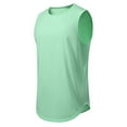 thumbnail image 3 of Ramiter Men's Tank Tops Bodybuilding Stringer Y-Back Gym Fitness Workout Training Running Athletic Quick Dry Top Light Green,2XL, 3 of 7