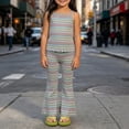 thumbnail image 5 of Agkizg Big Girls Clothing Set Striped 2 Piece Outfit Sleeveless Camisole Flare Pants Set, 5 of 5