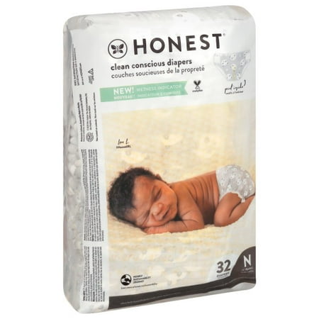 The Honest Company Clean Conscious Diapers - Pandas, Newborn, 32 CT