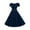 LYQ1_Navy, variant on Meichang Summer Dresses for Women Puff Short Sleeve Casual A-Line Midi Dresses Square Neck Pleated High Elastic Waited Evening Party Dress