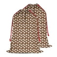 thumbnail image 2 of Christmas Bags Drawstring,Brown Christmas Gingerbread Pattern Large Xmas Christmas Gift Bags,Reusable for Xmas and New Year Party Favors and Supplies,27.6" X 19.7", 2 of 6