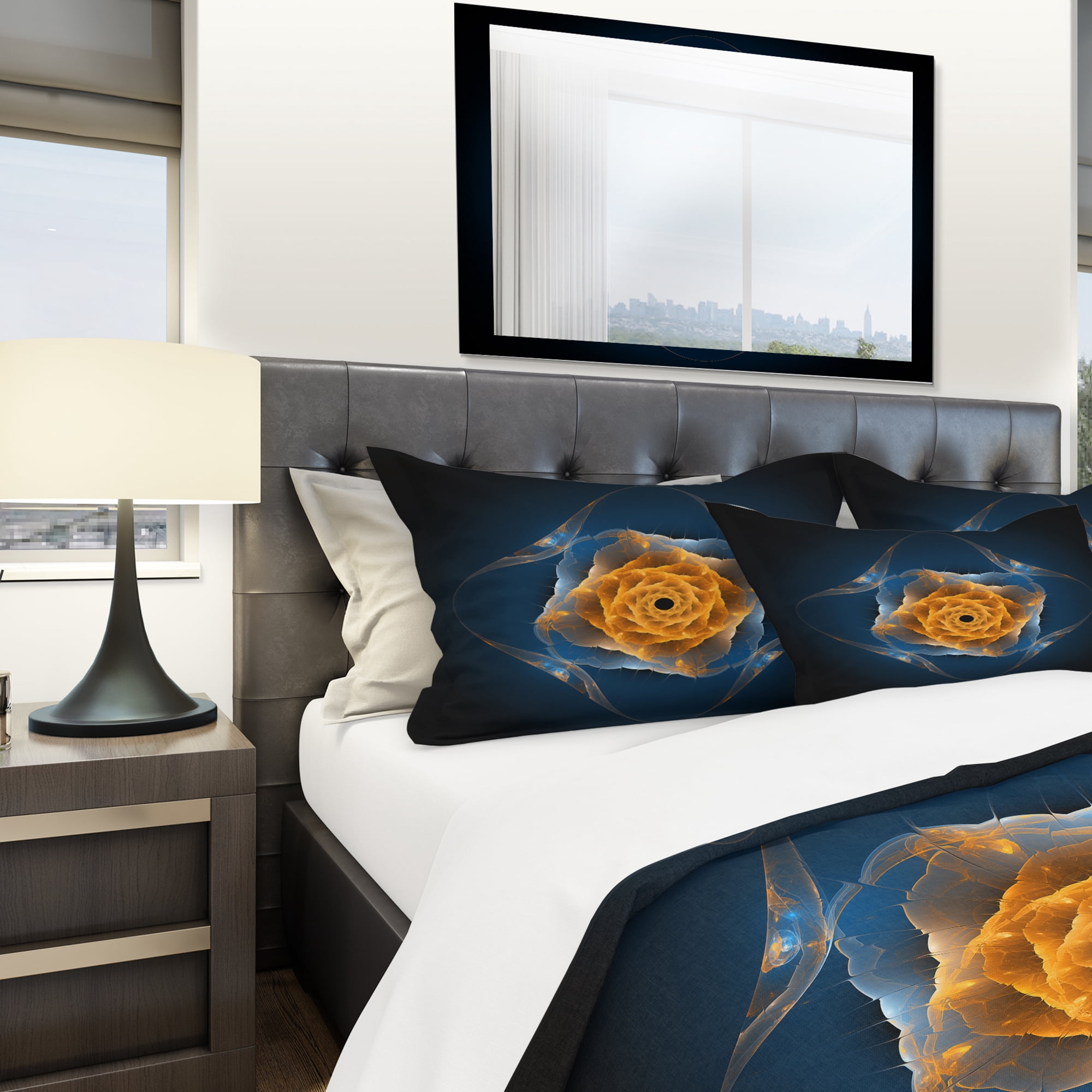 Designart 'Blue Nautilus Shell Pattern' Modern & Contemporary Duvet Cover Set