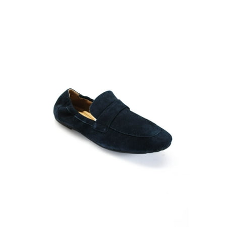 

Pre-owned|Chocolat Blu Round Toe Solid Suede Loafers Blue Size 6