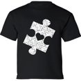 thumbnail image 1 of Autism Puzzle Distressed Autism Awareness Youth Shirt XS S M L XL Graphic Tee for Boys Girls, 1 of 2