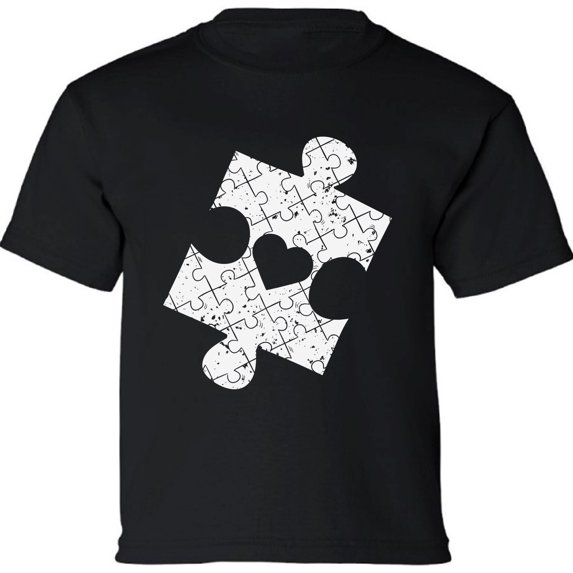 Autism Puzzle Distressed Autism Awareness Youth Shirt XS S M L XL Graphic Tee for Boys Girls