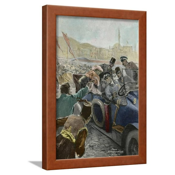 Assassination of Archduke Franz Ferdinand 18631914 in Sarajevo, Bosnia, 28Th June 1914, Framed Art Print Wall Art Sold by Art.Com