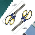thumbnail image 3 of JubileeYarn Professional Grade Pinking Shears - 9.5" Serrated Stainless Steel - Blue & Yellow - 1 Pair, 3 of 7