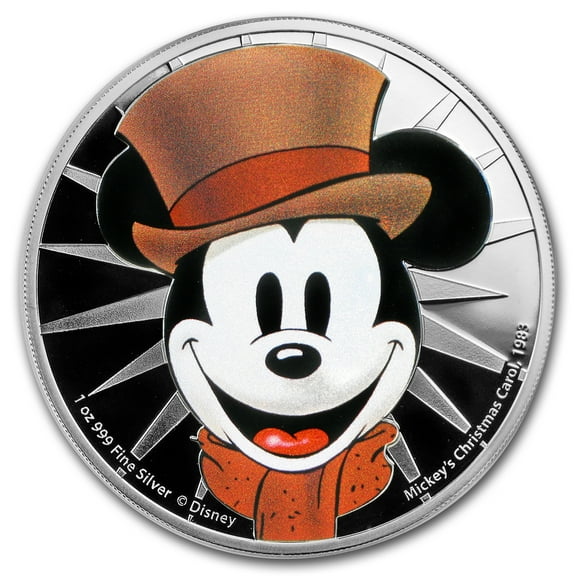 2017 1 oz Silver $2 Mickey Through the Ages: Christmas Carol