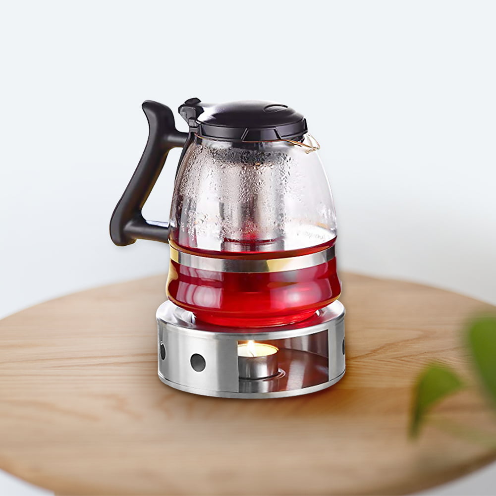 Details about   Stainless Steel Durable Teapot Warmer Coffee Milk Tea Heating Base Candle Warmer