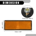 thumbnail image 4 of Reflector universal de 4 piezas de 3,46 "x 1,26" - Reflector de seguridad rectangular para motocicleta y bicicleta que aumenta la visibilidad y la seguridad en la carretera - Plástico naranja, 4 of 8