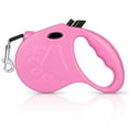 thumbnail image 2 of Mowis Retractable Dog Leash, 16ft Dog Walking Leash for Small Dogs up to 77lbs, Non-Slip Handle - Pink, 2 of 7