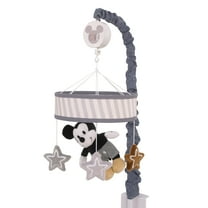 Disney Love Mickey Gray and White Plush Musical Mobile