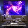 thumbnail image 4 of Tapestry De Luz Negra, Tapestry UV Star Sky Nebula Style Brilla En Oscuro Con Una Piel Suave Amigable Para La Fiesta De Dormitorio, 4 of 7