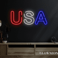 thumbnail image 3 of Glowneon USA Neon Sign, Happy Fourth Of July Led Sign, Gifts For Dad, 3 of 5