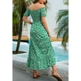 thumbnail image 4 of Shirred Blouse Off Shoulder Short Sleeves Ruffle Hem Maxi Dress, 4 of 4