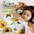 thumbnail image 2 of Personalized Sunflower Field Toddler Nap Mat with Attached Pillow & Blanket – Custom Name Embroidery, Ideal for Daycare, Preschool & Travel(Cushions + Pillows22.5"x55"+Blanket size: 33.5" x 45"), 2 of 4