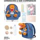 thumbnail image 5 of Mochila Naturally KIDS con diseño de dinosaurio para niños de 5 a 7 años con peluche, 5 of 7